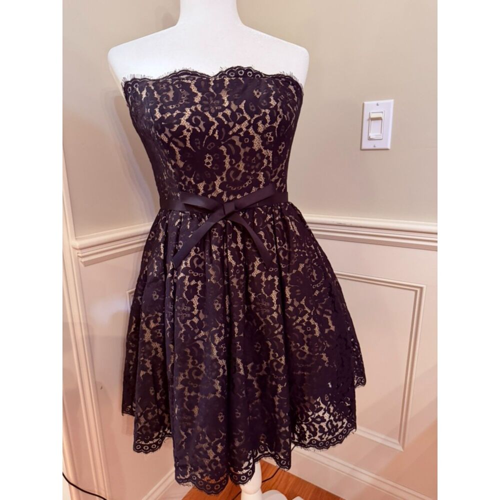 Robert Rodriguez Target Neiman Marcus Lace Strapless Cocktail Dress Size 6 - Picture 9 of 13